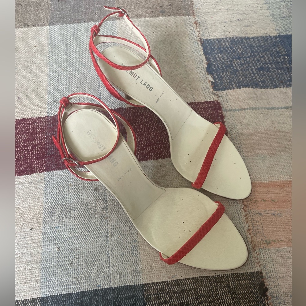 Helmut Lang Snakskin heels